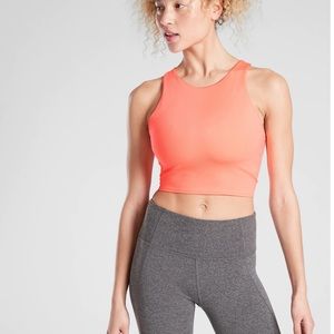 Athleta Conscious Crop Bra D-DD, size S, coral